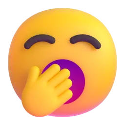 Yawning face Fluent 3D emoji