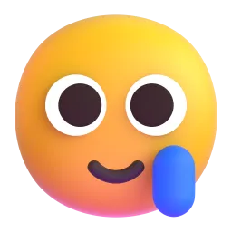 Smiling face with tear Fluent 3D emoji
