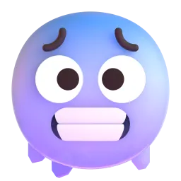 Cold face Fluent 3D emoji
