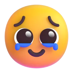 Face holding back tears Fluent 3D emoji