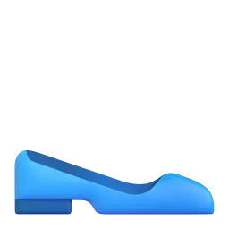 Flat shoe Fluent 3D emoji
