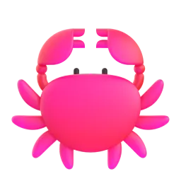 Crab Fluent 3D emoji