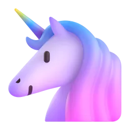 Unicorn Fluent 3D emoji