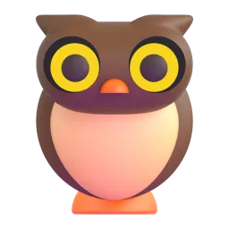 घुबड Fluent 3D emoji