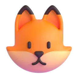 Fox Fluent 3D emoji