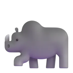 Rhinoceros Fluent 3D emoji