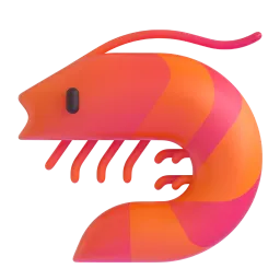 Shrimp Fluent 3D emoji