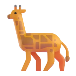 Giraffe Fluent 3D emoji