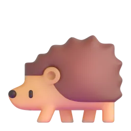 Hedgehog Fluent 3D emoji