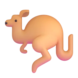 Kangaroo Fluent 3D emoji