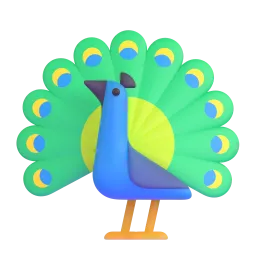 Peacock Fluent 3D emoji