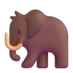 Mammoth Fluent 3D emoji