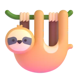 Sloth Fluent 3D emoji