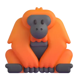 Orangutan Fluent 3D emoji
