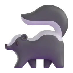 Skunk Fluent 3D emoji