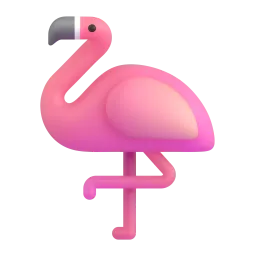 Flamingo Fluent 3D emoji