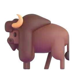 Bison Fluent 3D emoji