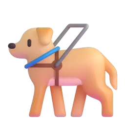 Guide dog Fluent 3D emoji