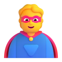 Superhero Fluent 3D emoji