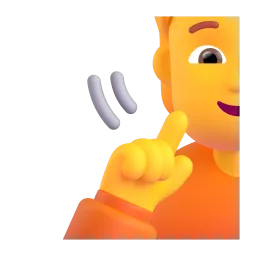 Deaf person Fluent 3D emoji