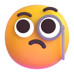 Face with Monocle Fluent 3D emoji