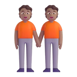 People Holding Hands: Medium Skin Tone Fluent 3D emoji