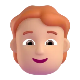 Person, Medium Skin Tone: Red Hair Fluent 3D emoji