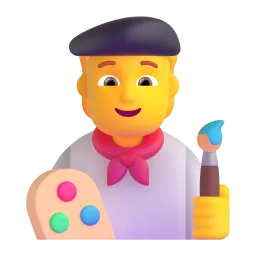 Artist Fluent 3D emoji