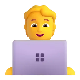Teknoloji uzmanı Fluent 3D emoji