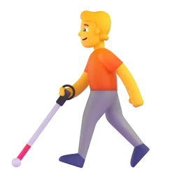 Person with white cane Fluent 3D emoji