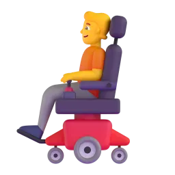 Person in motorized wheelchair Fluent 3D emoji