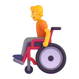 Person in manual wheelchair Fluent 3D emoji