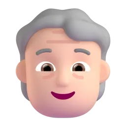 Ältere Person Helle Hautfarbe Fluent 3D emoji