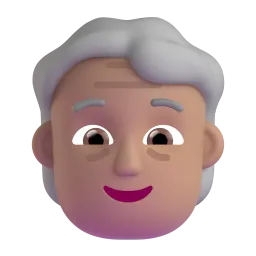 Orang Tua: Warna Kulit Sedang Terang Fluent 3D emoji