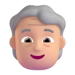 Older Person: Medium Skin Tone Fluent 3D emoji