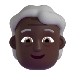 Ältere Person: Dunkle Hautfarbe Fluent 3D emoji