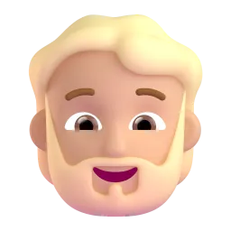 Mann mit Bart: Mittlere Hautfarbe Fluent 3D emoji