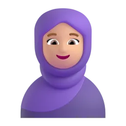 حجاب والی خاتون (گندمی رنگت) Fluent 3D emoji
