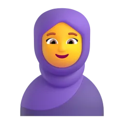 Mace sanye da hijabi Fluent 3D emoji
