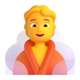 Person in steamy room Fluent 3D emoji