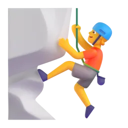 Person climbing Fluent 3D emoji