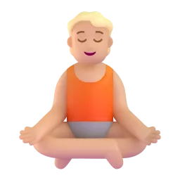 Personne en lotus (peau mate) Fluent 3D emoji