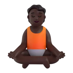 یوگا پوست تیره Fluent 3D emoji