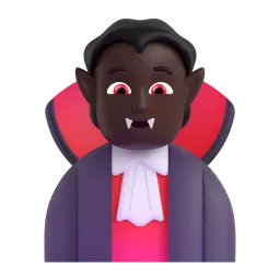 वैम्पायर (गहरी त्वचा) Fluent 3D emoji