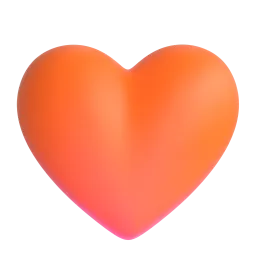 Orange heart Fluent 3D emoji