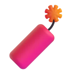 Firecracker Fluent 3D emoji