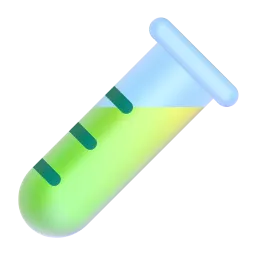 Test tube Fluent 3D emoji
