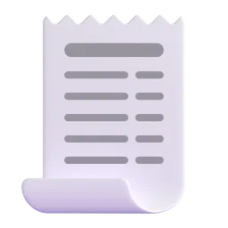 Receipt Fluent 3D emoji