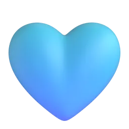 Light blue heart Fluent 3D emoji