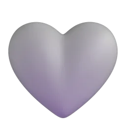 Grey heart Fluent 3D emoji